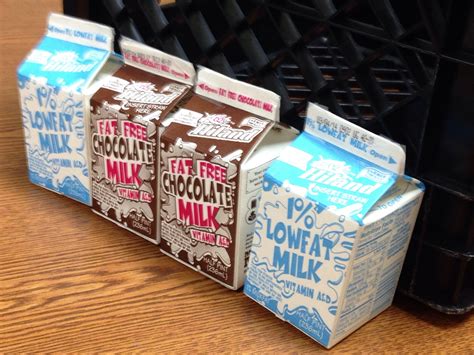 cafeteria milk cartons